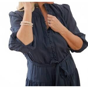 NEW LISI LERCH women's whidden statement earrings in navy